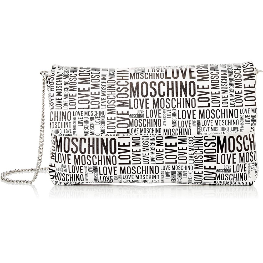 Love Moschino Black and White Shoulder Bag